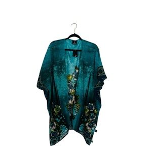 Shore Drive Artsy Boho Floral Free Size Kimono NWT